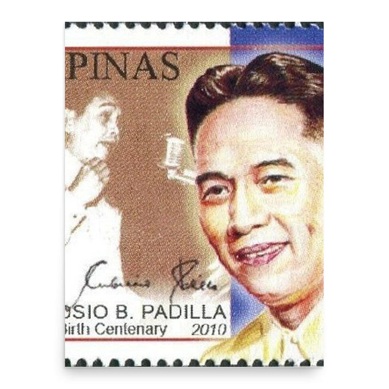 Ambrosio Padilla poster print, in size 18x24 inches.