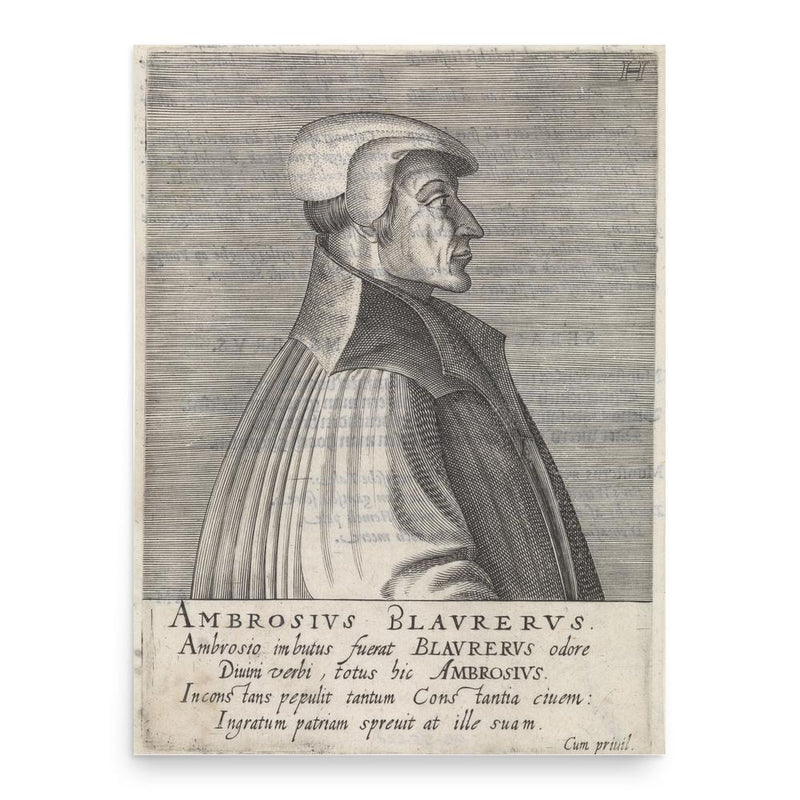 Ambrosius Blarer poster print, in size 18x24 inches.