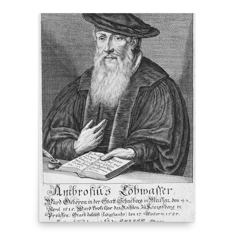 Ambrosius Lobwasser poster print, in size 18x24 inches.