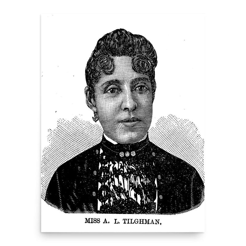 Amelia Tilghman poster print, in size 18x24 inches.