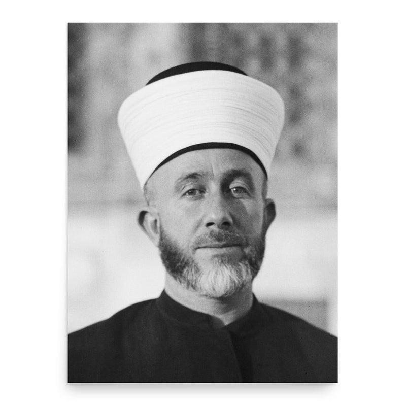 Amin al-Husseini poster print, in size 18x24 inches.