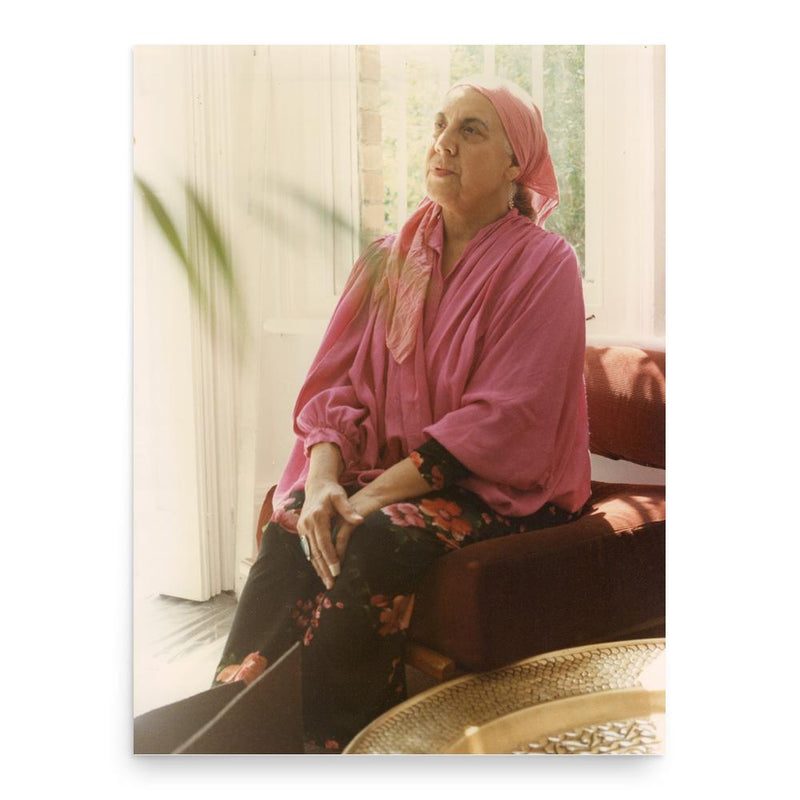 Amina Shah poster print, in size 18x24 inches.