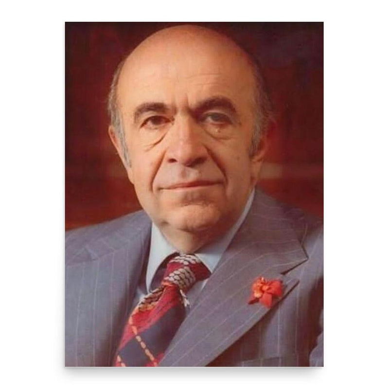Amir-Abbas Hoveyda poster print, in size 18x24 inches.