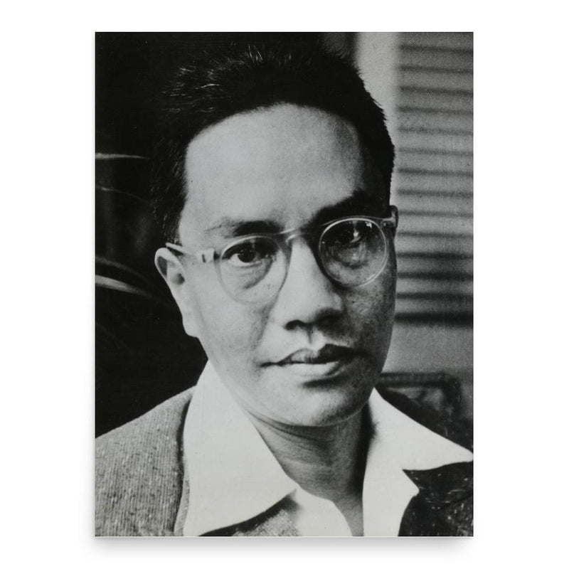 Amir Sjarifuddin poster print, in size 18x24 inches.