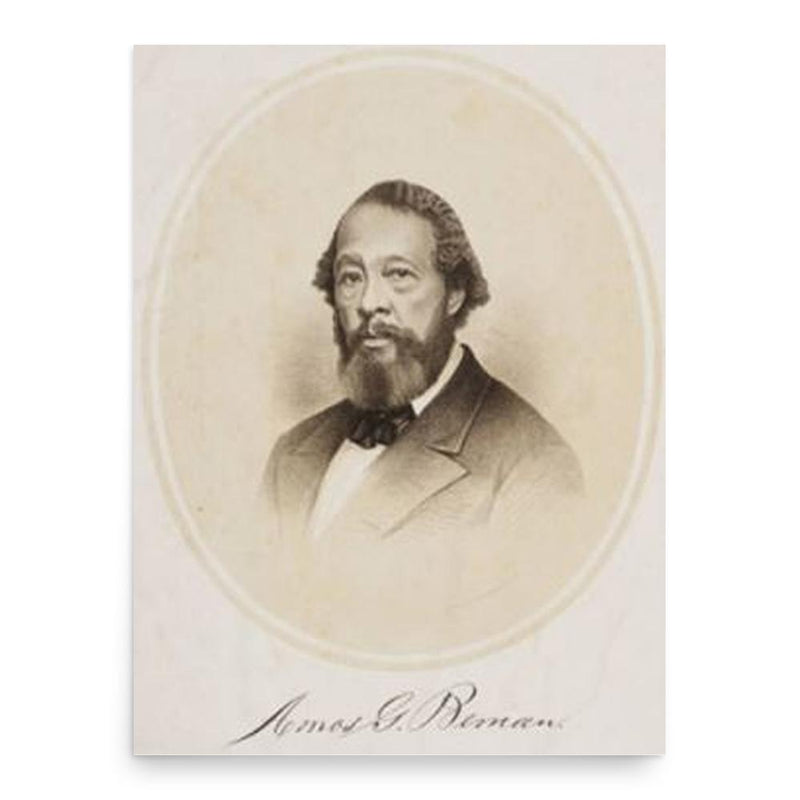 Amos Beman poster print, in size 18x24 inches.