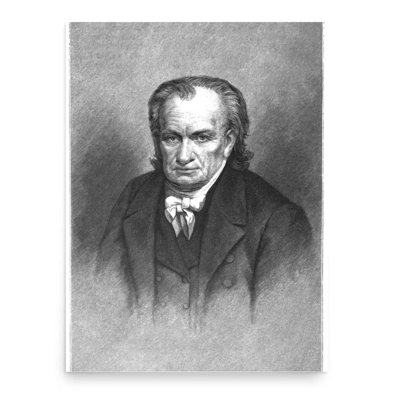 Amos Eaton poster print, in size 18x24 inches.