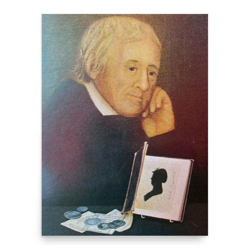 Amos Slaymaker poster print, in size 18x24 inches.