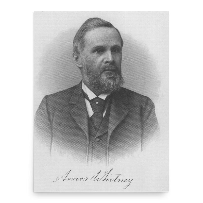 Amos Whitney poster print, in size 18x24 inches.