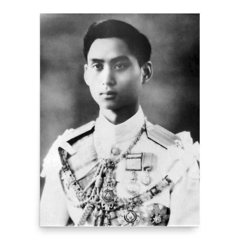 Ananda Mahidol poster print, in size 18x24 inches.