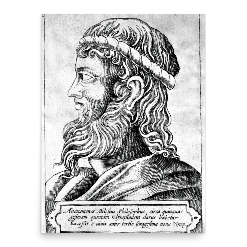 Anaximenes poster print, in size 18x24 inches.
