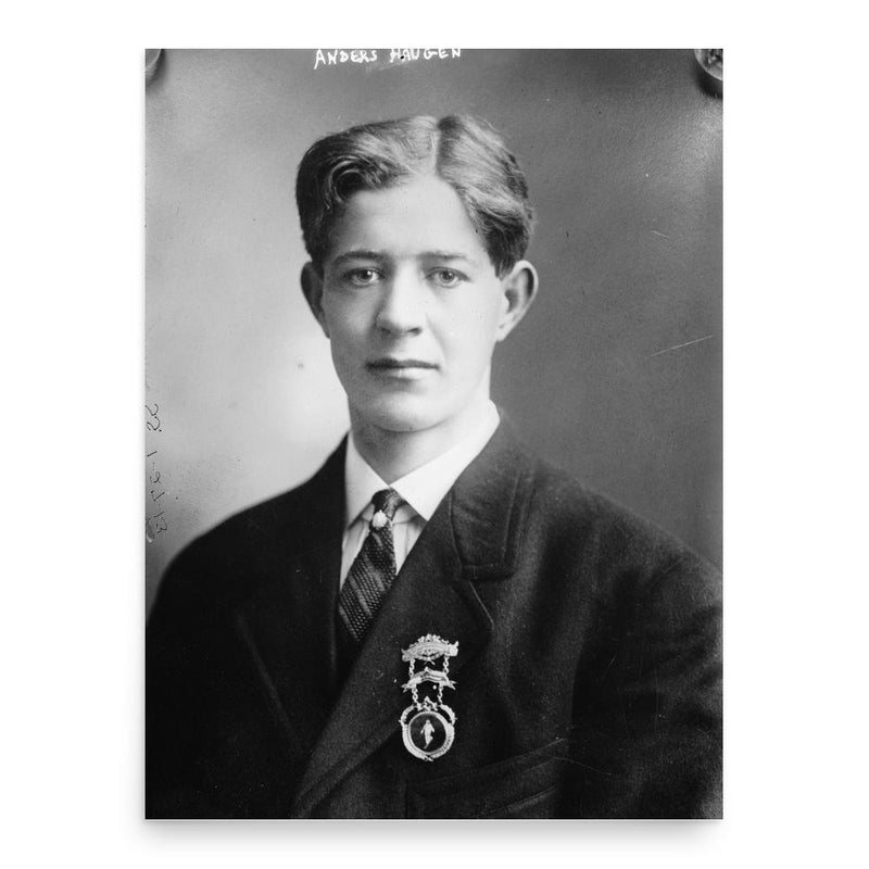 Anders Haugen poster print, in size 18x24 inches.