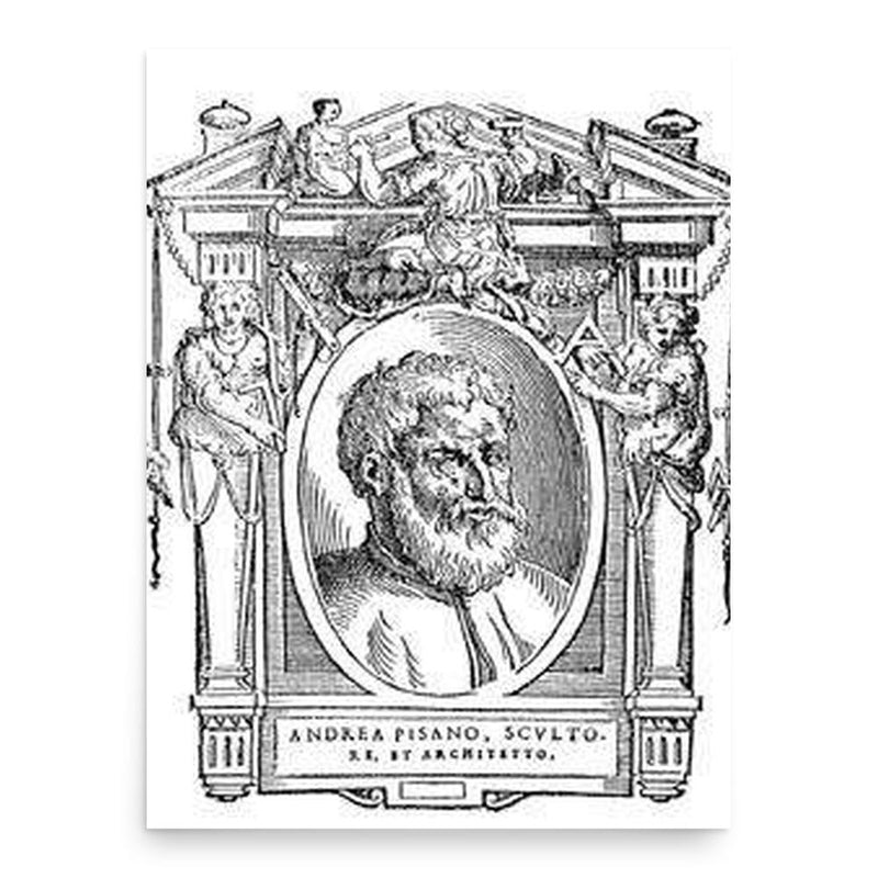 Andrea Pisano poster print, in size 18x24 inches.