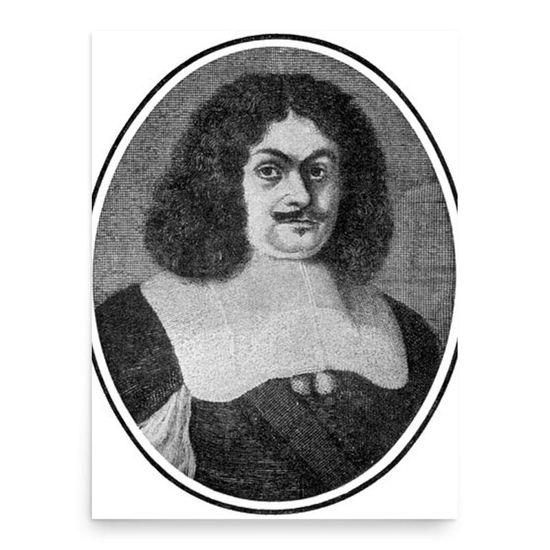 Andreas Gryphius poster print, in size 18x24 inches.