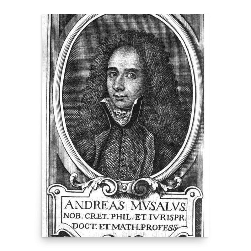 Andreas Musalus poster print, in size 18x24 inches.