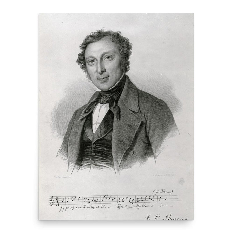 Andreas Peter Berggreen poster print, in size 18x24 inches.