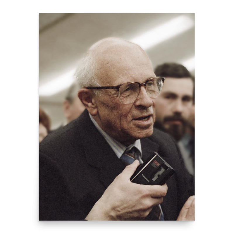 Andrei Sakharov poster print, in size 18x24 inches.