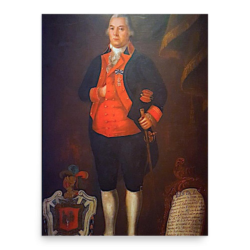 Andres Almonaster y Rojas poster print, in size 18x24 inches.