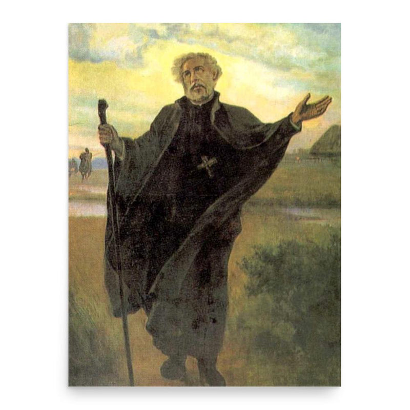 Andrew Bobola poster print, in size 18x24 inches.