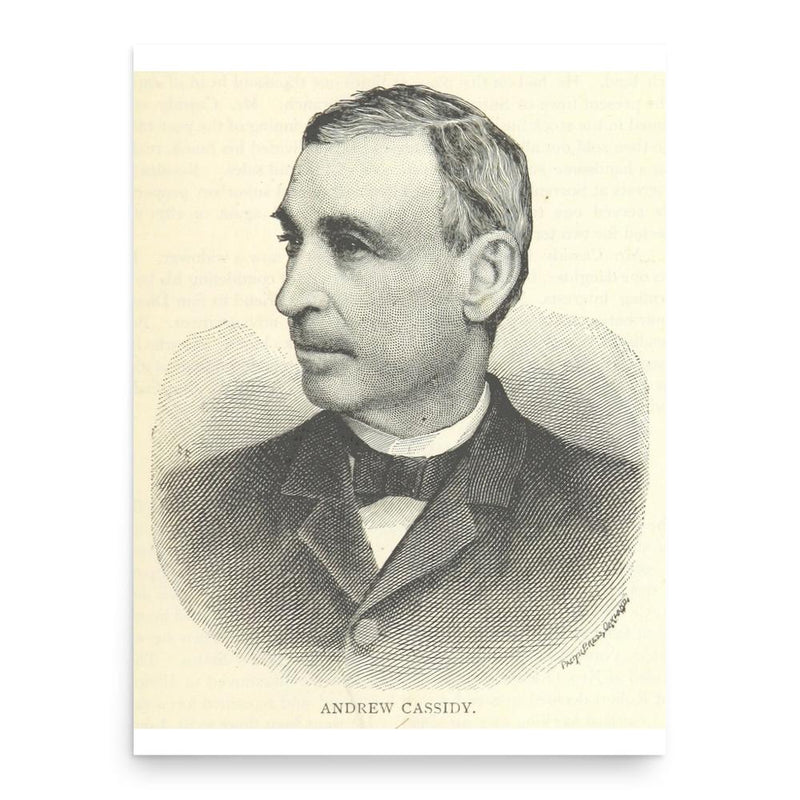 Andrew Cassidy poster print, in size 18x24 inches.