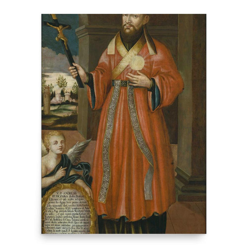 Andrius Rudamina poster print, in size 18x24 inches.