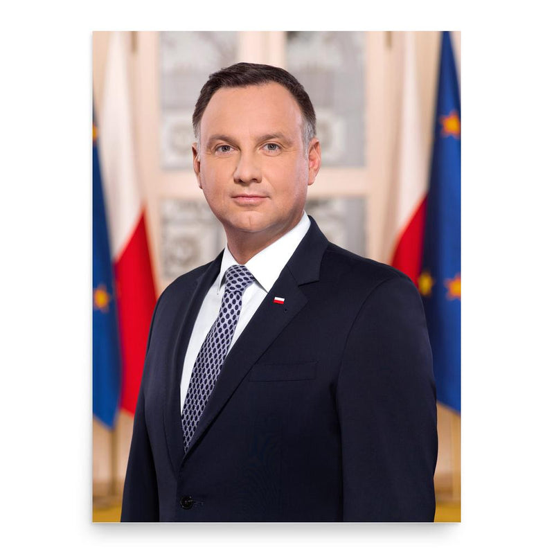 Andrzej Duda poster print, in size 18x24 inches.