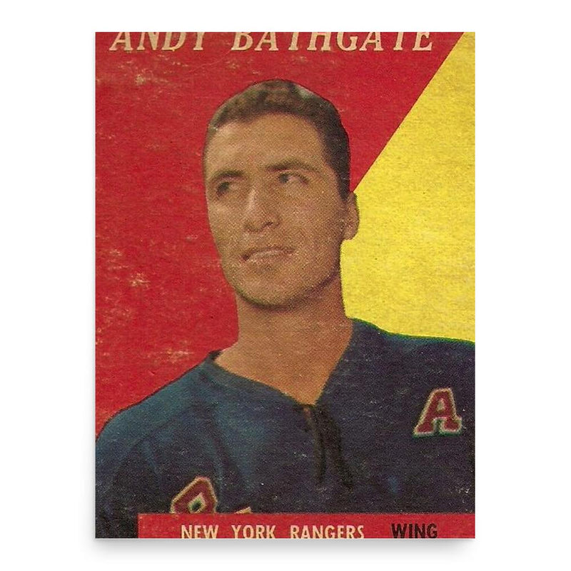 Andy Bathgate poster print, in size 18x24 inches.