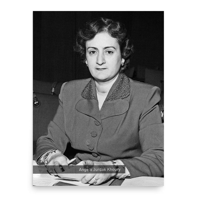 Angela Jurdak Khoury poster print, in size 18x24 inches.