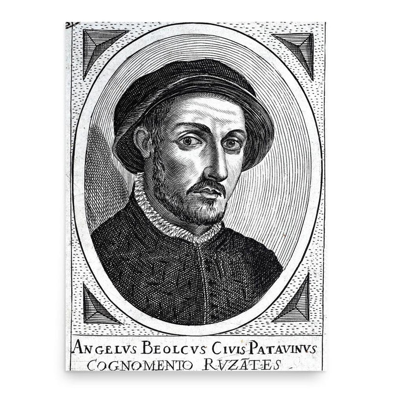 Angelo Beolco poster print, in size 18x24 inches.