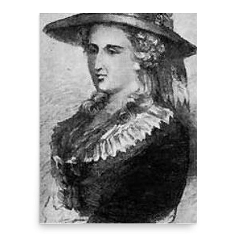 Ann Radcliffe poster print, in size 18x24 inches.