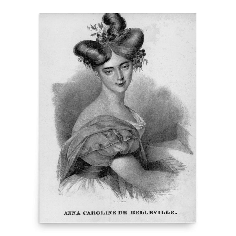 Anna Caroline Oury poster print, in size 18x24 inches.