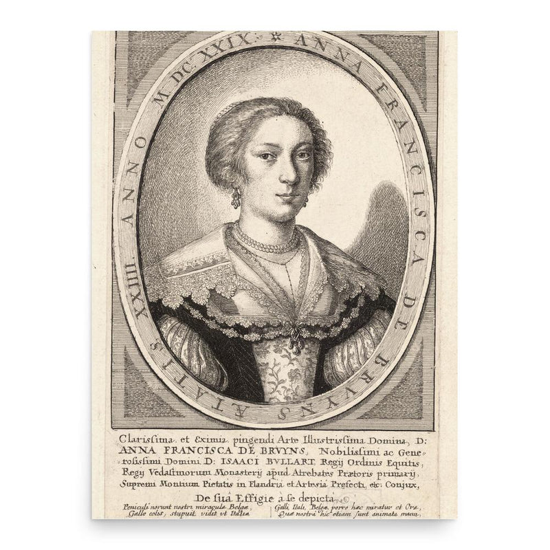 Anna Francisca de Bruyns poster print, in size 18x24 inches.