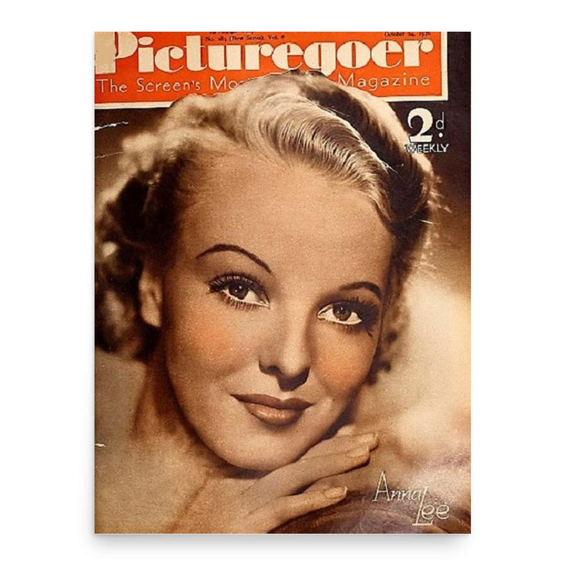 Anna Lee poster print, in size 18x24 inches.