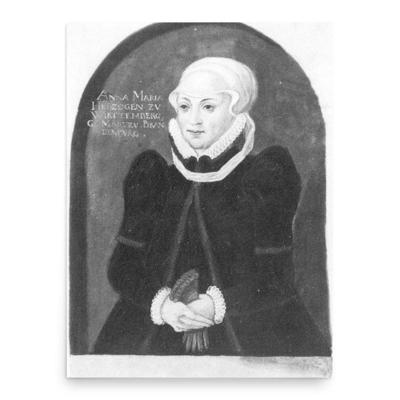 Anna Maria of Brandenburg-Ansbach poster print, in size 18x24 inches.