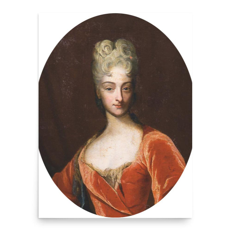 Anna Maria of Liechtenstein poster print, in size 18x24 inches.