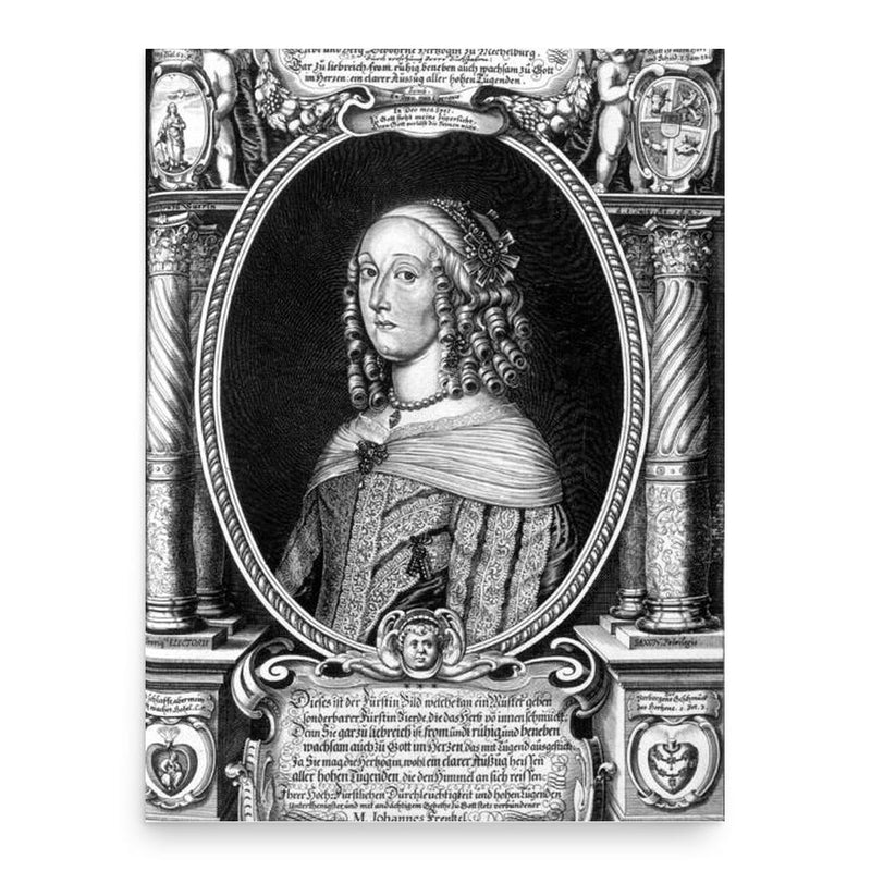 Anna Maria of Mecklenburg-Schwerin poster print, in size 18x24 inches.
