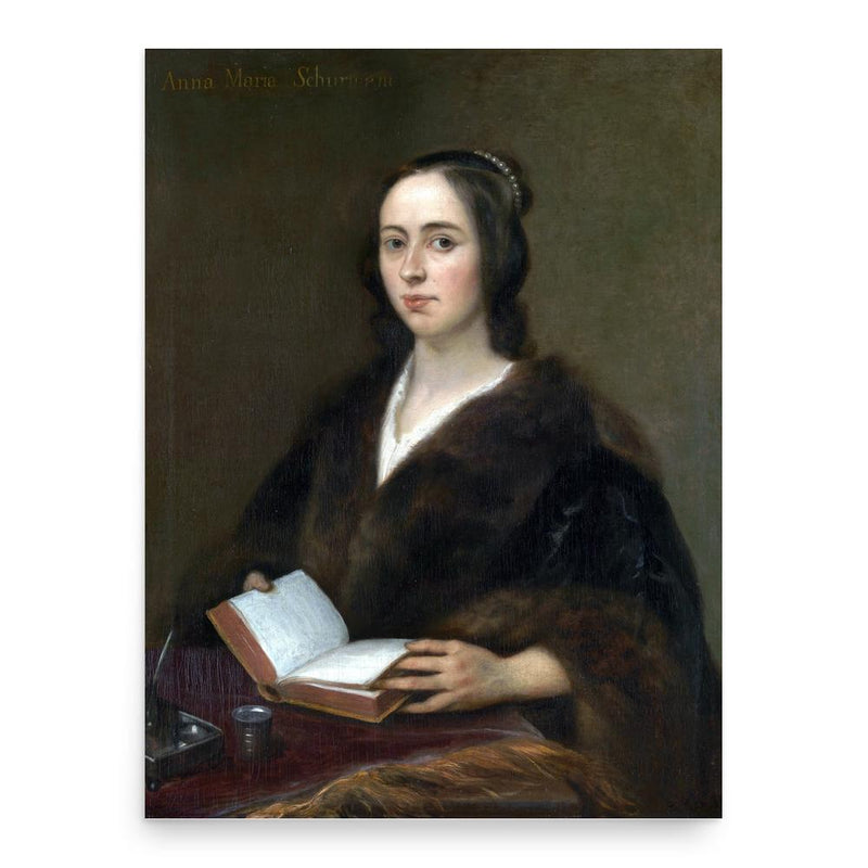 Anna Maria van Schurman poster print, in size 18x24 inches.