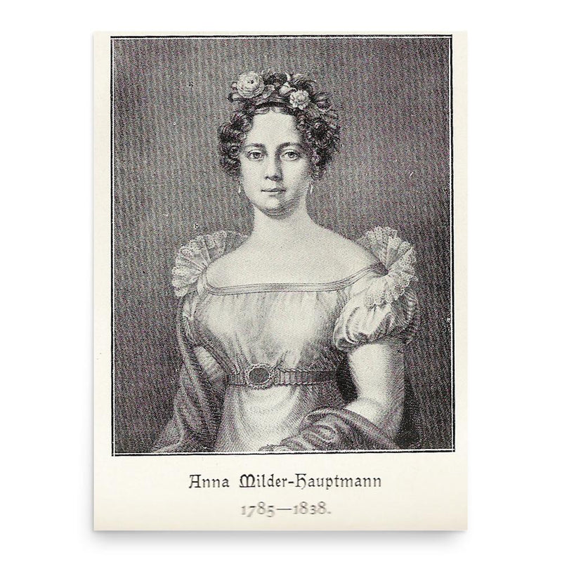 Anna Milder-Hauptmann poster print, in size 18x24 inches.