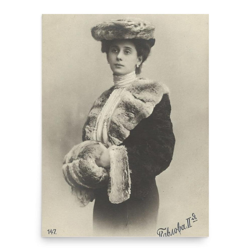 Anna Pavlova poster print, in size 18x24 inches.