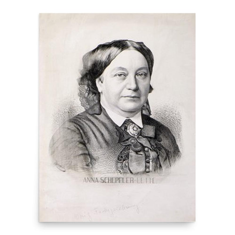 Anna Schepeler-Lette poster print, in size 18x24 inches.