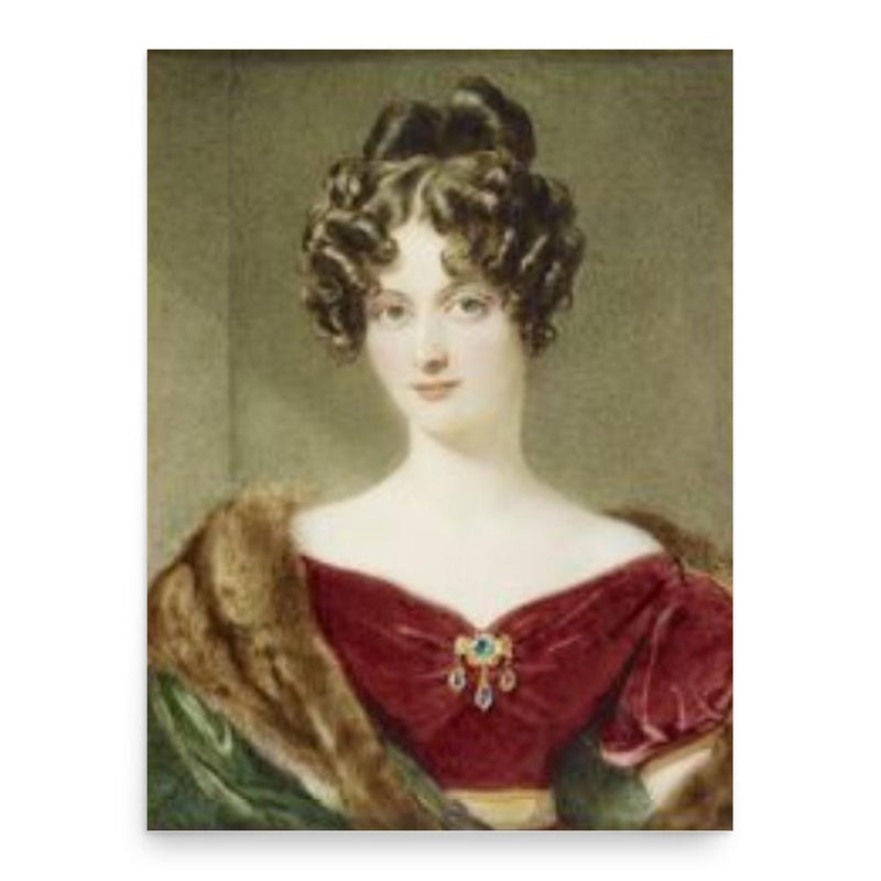 Anne Caroline Salisbury poster print, in size 18x24 inches.