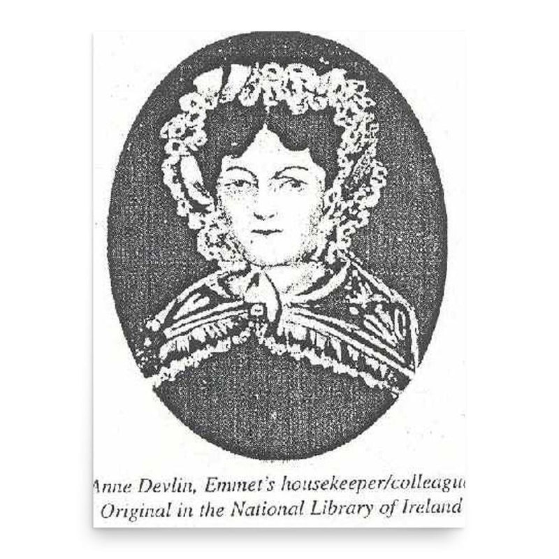 Anne Devlin poster print, in size 18x24 inches.