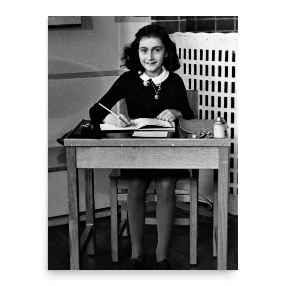 Anne Frank poster print, in size 18x24 inches.