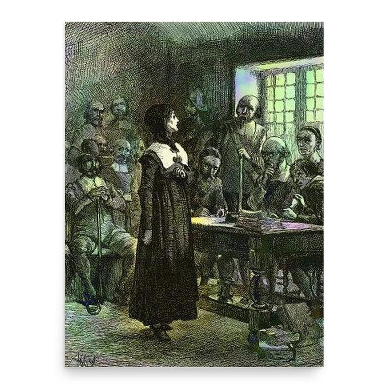 Anne Hutchinson poster print, in size 18x24 inches.