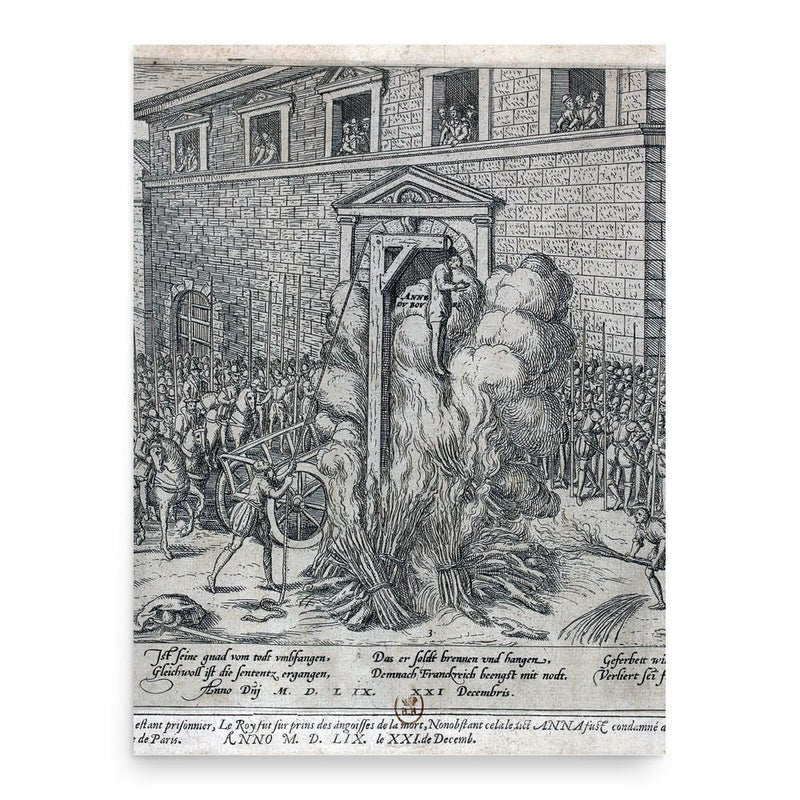 Anne du Bourg poster print, in size 18x24 inches.