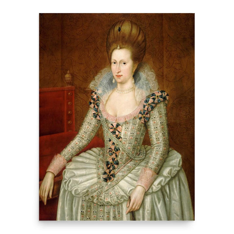 Anne of Denmark poster print, in size 18x24 inches.