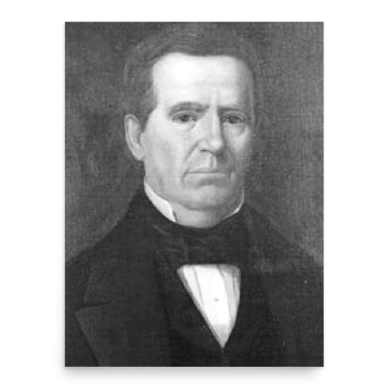 Anson Jones poster print, in size 18x24 inches.