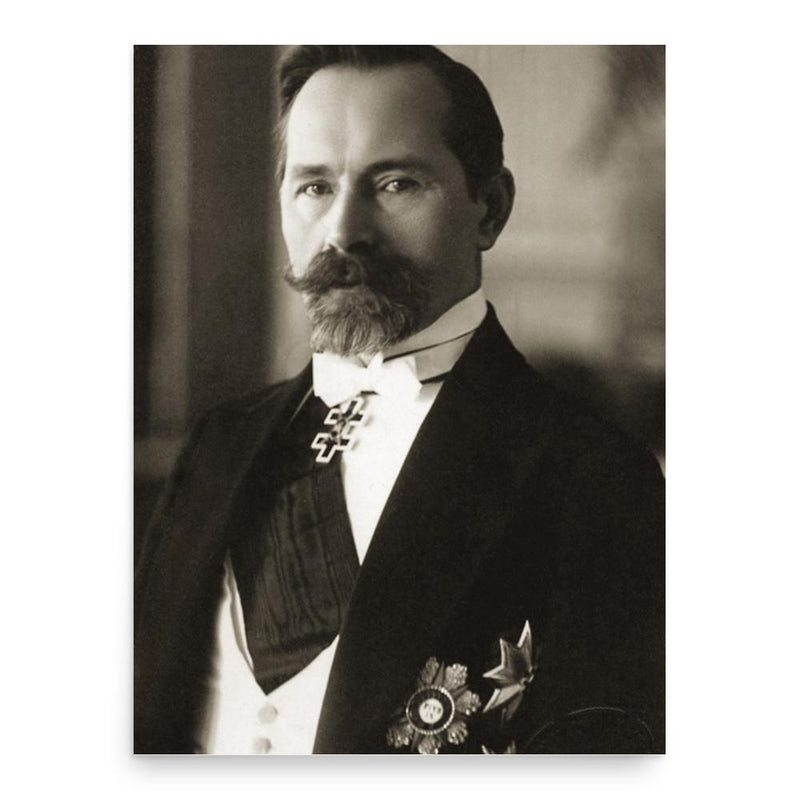 Antanas Smetona poster print, in size 18x24 inches.