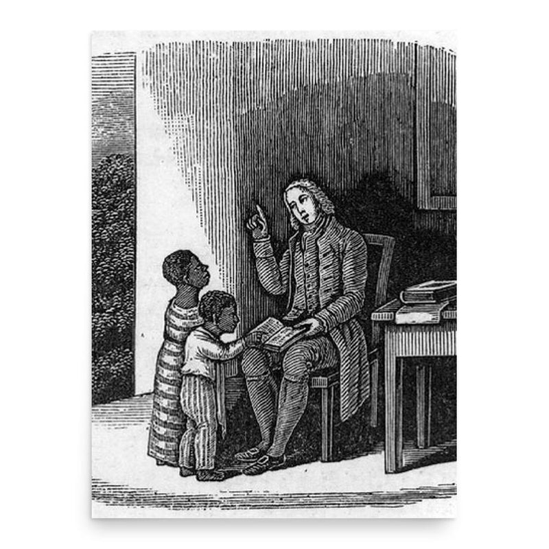 Anthony Benezet poster print, in size 18x24 inches.