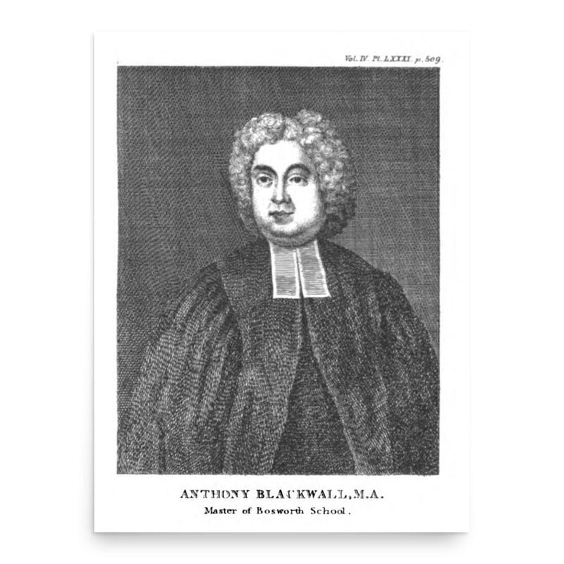 Anthony Blackwall poster print, in size 18x24 inches.