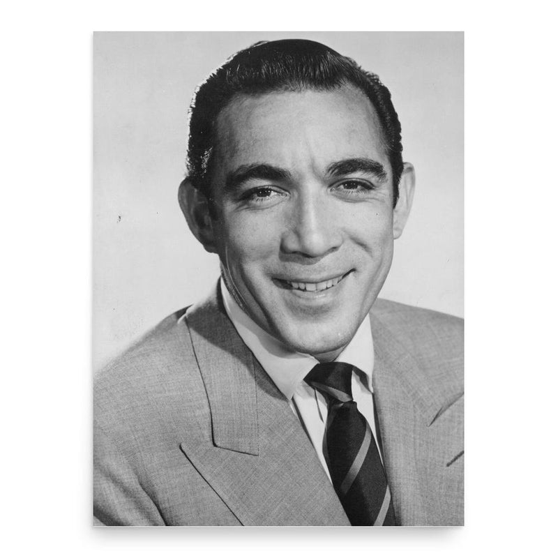 Anthony Quinn poster print, in size 18x24 inches.